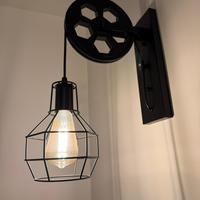 Lampada Parete Industriale Carrucola Vintage