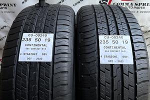 2 PNEUMATICI 235/50 R19 CONTINENTAL 4 STAGIONI 85%
