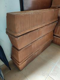 lotto 4 grandi fioriere in terracotta