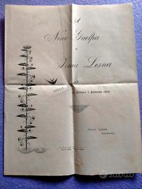 ANTICO ANNUNCIO DI MATRIMONIO DEL 1909