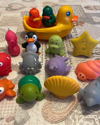 Giochi per bagno più rete porta giochi in omaggio