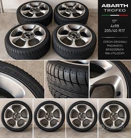 Cerchi Abarth modello Trofeo nuovi + pneumatici