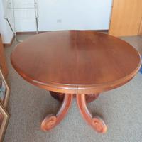 tavolo da soggiorno in legno rotondo con 6 sedie