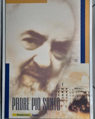 Folder filatelico "Padre Pio Santo"