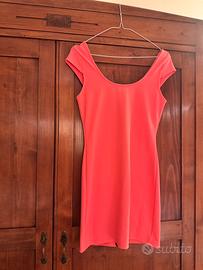 Vestito donna color corallo