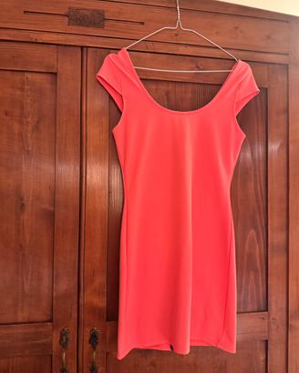 Vestito donna color corallo
