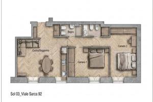 Appartamento di 74 m² con 3 locali a Milano