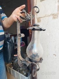 LANTERNA LAMPADA APPLIQUE in ferro 