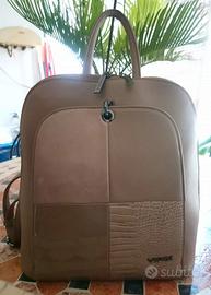 Zaino borsa donna verde fashion tortora