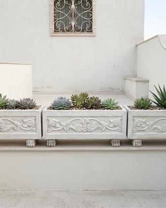 3 Fioriere di PREGIO in Polvere di Marmo (100cm)