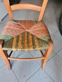 sedia impagliata vintage 