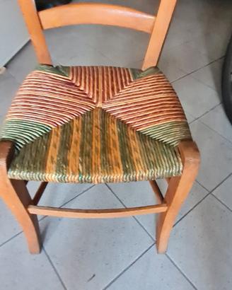 sedia impagliata vintage 