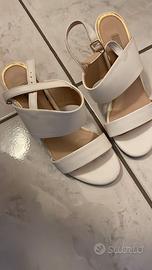 sandalo tacco medio alto bianco primadonna tag 37