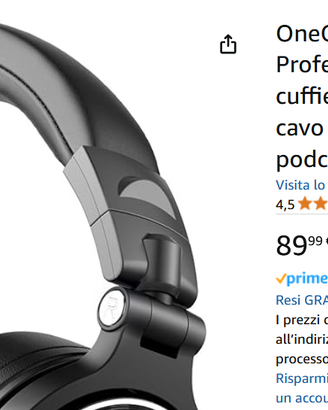 Cuffie Monitor Professionali Studio HI-RES – NUOVO