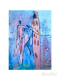 Dipinto su carta - Dialogo 15 - 36 X 51.5 cm 