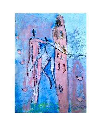 Dipinto su carta - Dialogo 15 - 36 X 51.5 cm 