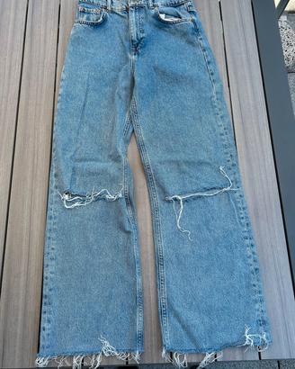 jeans Zara Woman azzurro