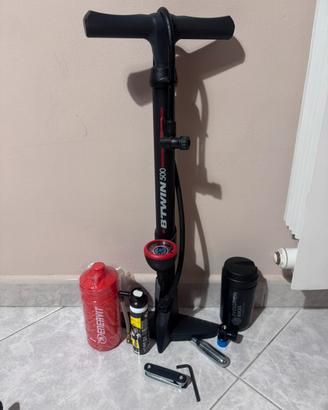 Kit gonfiaggio e riparazione con attrezzi Mtb bdc