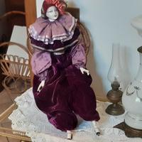 Bambola vintage Pierrot anni 70