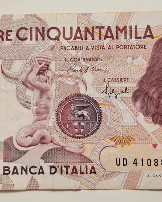 50000 Lire Bernini primo tipo
