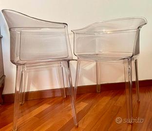 Kartell   2 Poltroncine " Papyrus" Colore Cristal
