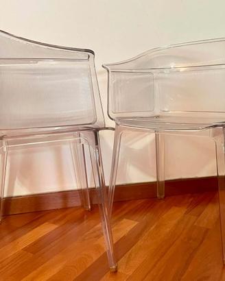 Kartell   2 Poltroncine " Papyrus" Colore Cristal