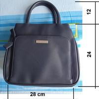 borsa blu donna in eco pelle bauletto elegante