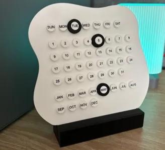 Calendario perpetuo da scrivania con anelli