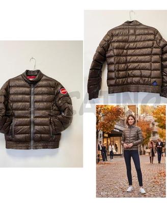 PIUMINO D COLMAR MARRONE INT FUXIA TAGLIA 44