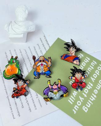 🐉 Set 6 Spille Dragon Ball Enamel Pin Goku