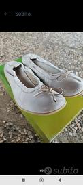 Ballerine in nappa bianca n.34