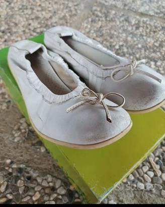 Ballerine in nappa bianca n.34