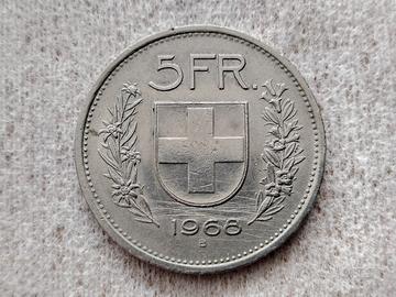 5 franchi svizzeri 1968
