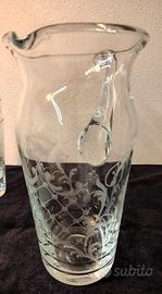 caraffa brocca in vetro vintage