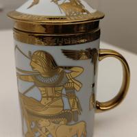 TAZZA TISANIERA FINEMENTE DECORATA