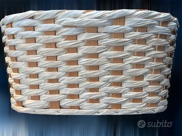 Cestino porta oggetti in vimini