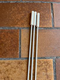 3 Bastoni per Tende Gardenia – 100 cm, Bianchi