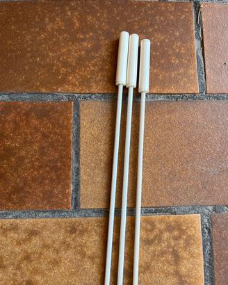 3 Bastoni per Tende Gardenia – 100 cm, Bianchi