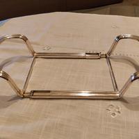 Supporto per pirofila in silver plated estensibile
