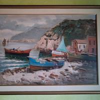 Dipinto firmato A. De Simone - Marina 689x490 mm