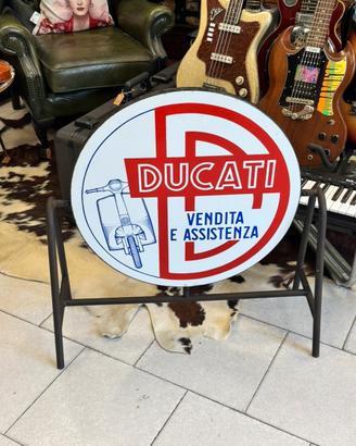 Insegna pubblicitaria bifacciale  Ducati  vespa