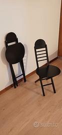 Sedie Pieghevoli in legno laccato nero