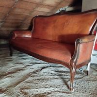 Divano classico 3 posti in pelle