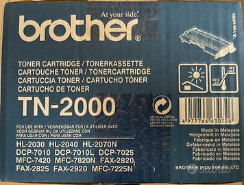 3 Cartucce toner Brother TN-2000 originali nuove