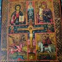 Icona antica quadripartita fine 800