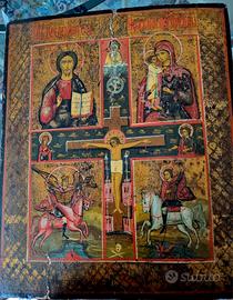Icona antica quadripartita fine 800
