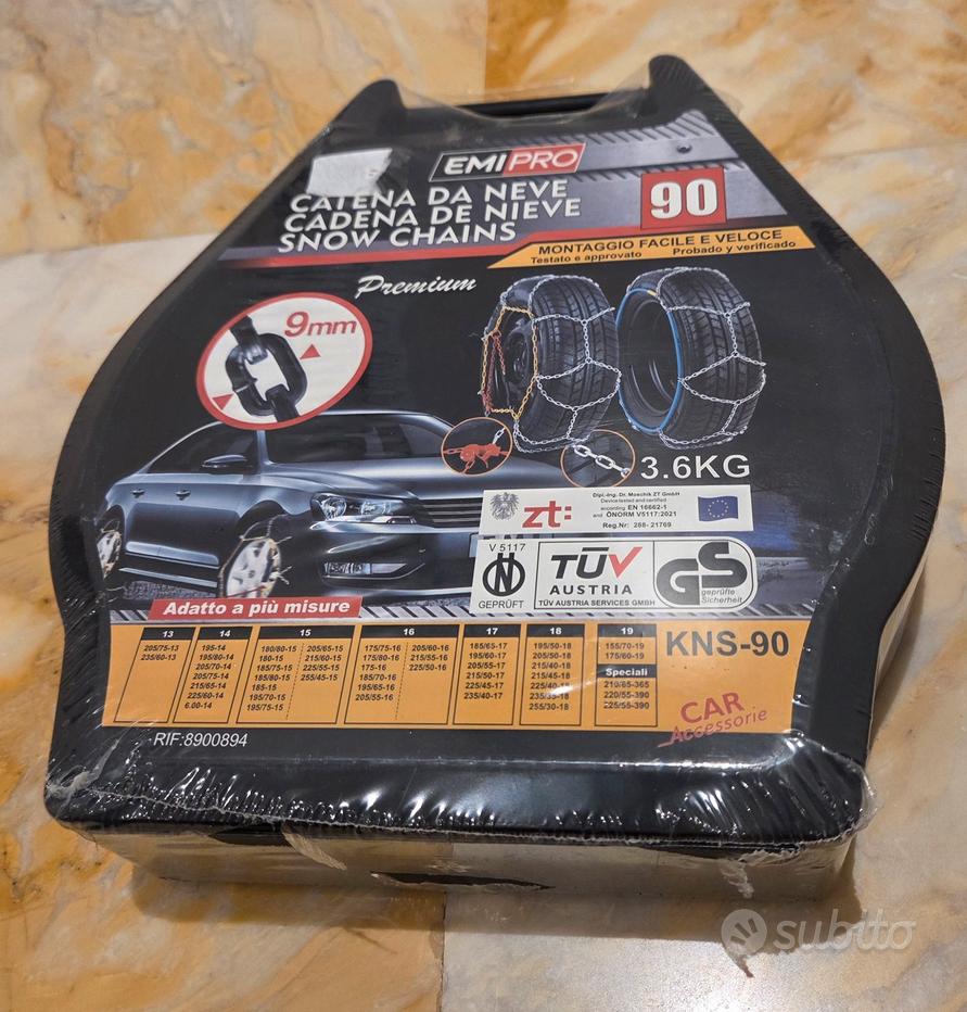 Catene da neve 9mm Omologate Misure Pneumatico 185/55R15 185-55-15 185 55 R 15