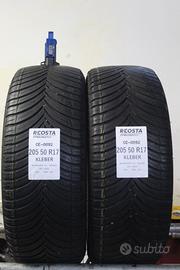 2 PNEUMATICI USATI 205 50 R17 93V KLEBER 4STAGIONE