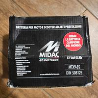 Batteria moto MIDAC MTX9- B 12 V. NUOVA mai usata