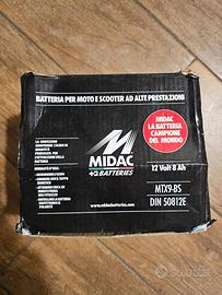 Batteria moto MIDAC MTX9- B 12 V. NUOVA mai usata